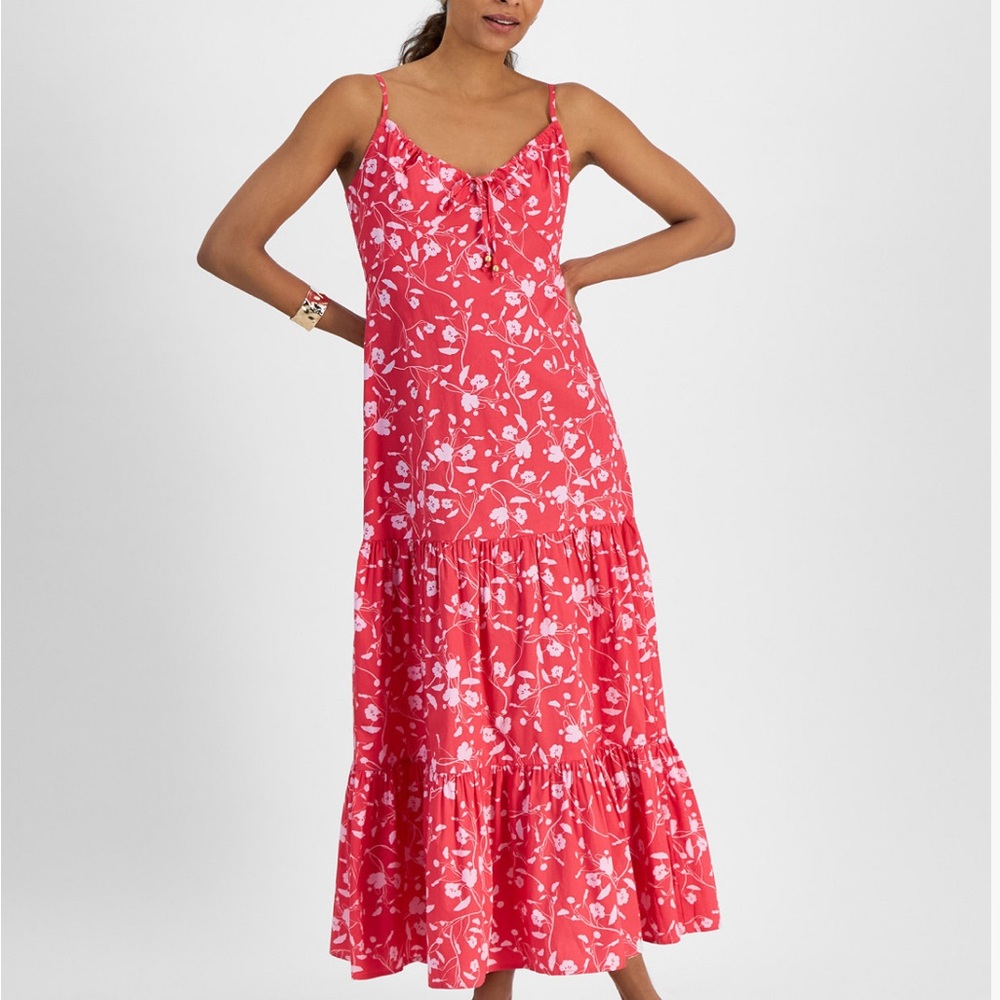 INC International Concepts Tali Bloom and White Maxi Dress